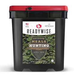 Image of Readywise Hunting Bucket full of freeze-dried food.